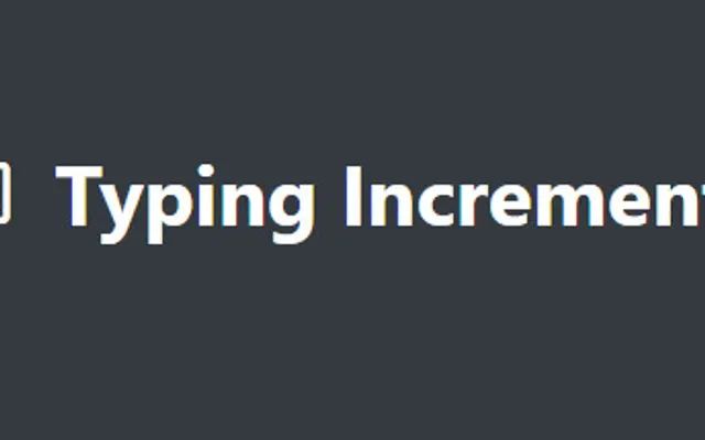 Typing Incremental cover art